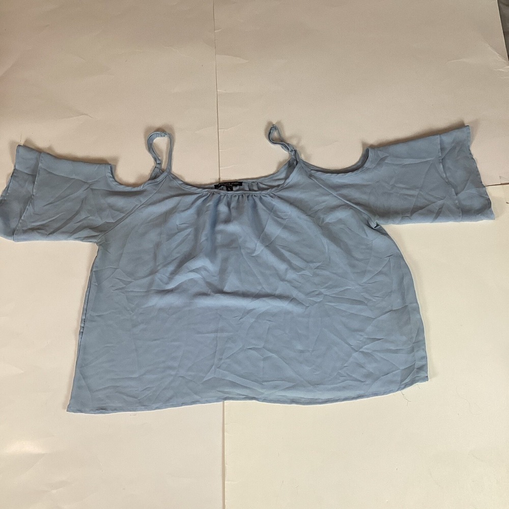 Absolute Angel Womens Blouse Shirt Top Size L Large Short Sleeve Solid Soft